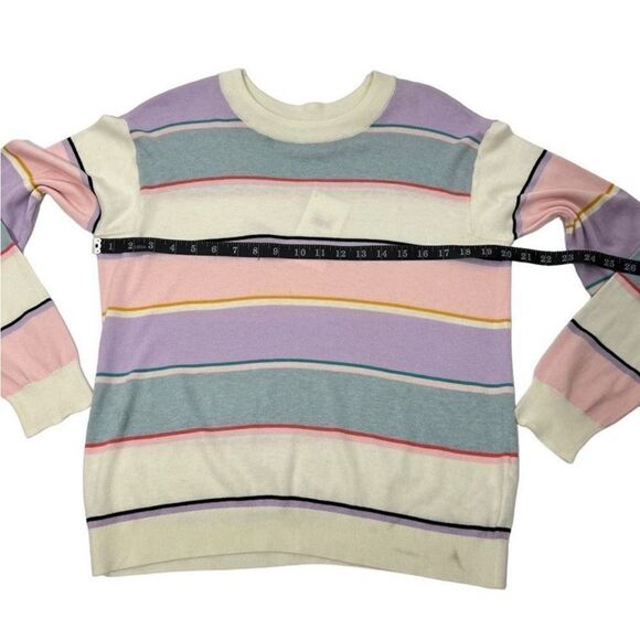 Splendid Silk-Cotton Blend Pullover Sweater Sz XSmall Multicolored Striped NWT ! - Picture 10 of 13